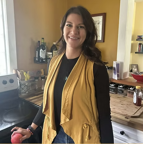 Kaitlin in her kitchen